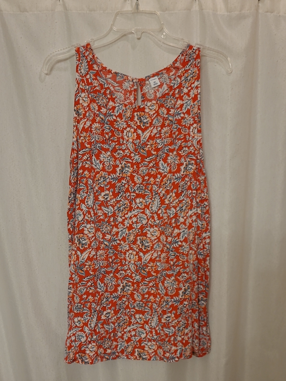 Old Navy Orange Floral Tank Dress